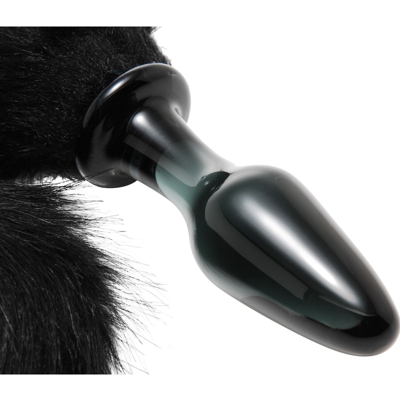 Midnight Fox Glass Anal Plug with Tail - Image 2