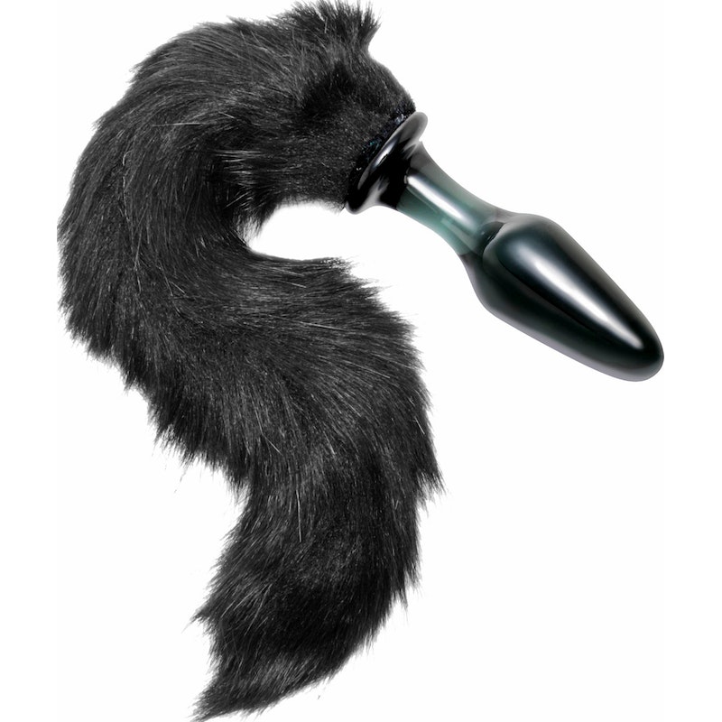 Midnight Fox Glass Anal Plug with Tail - Image 3