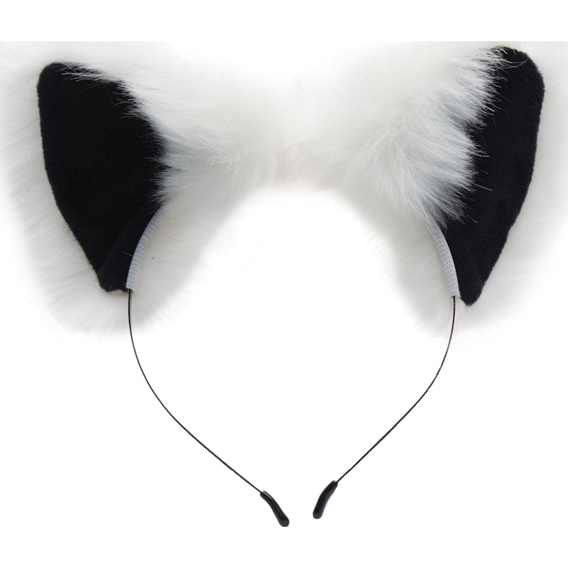 Anal Plug and Ears Set White Fox Tail - Image 3