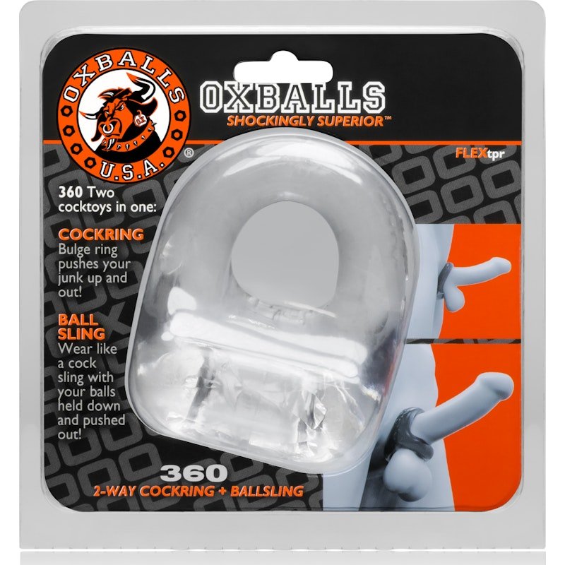360 Cockring And Ballsling Clear - Image 3