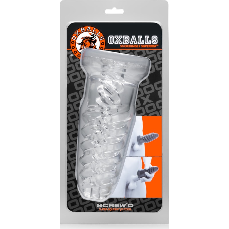 ScrewD Super Squish Corkscrew Jackoff Toy Clear - Image 2