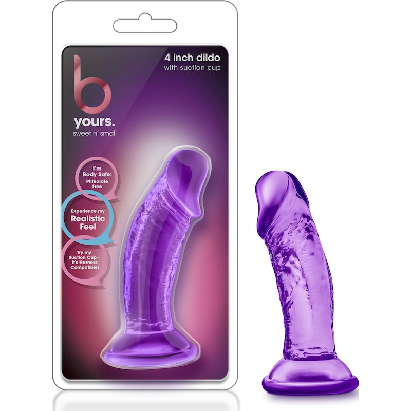 B Yours Sweet N Small Dildo with Suction Cup 4in Purple