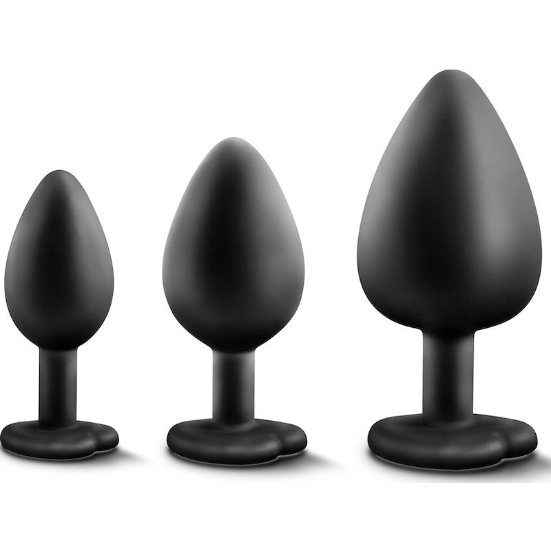 Luxe Bling Plugs Training Kit Black With Clear Gems - Image 2