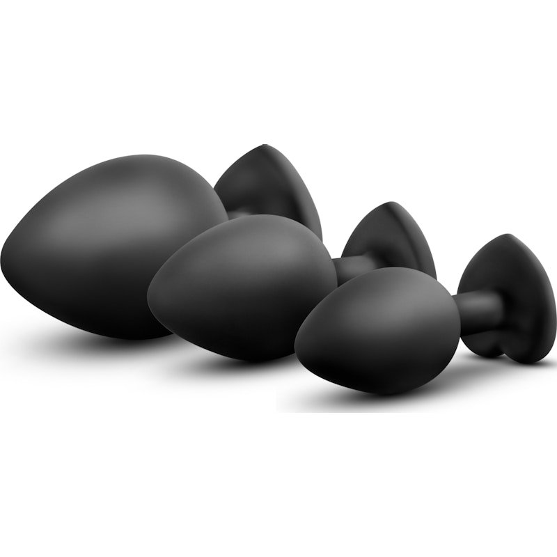 Luxe Bling Plugs Training Kit Black With Clear Gems - Image 3