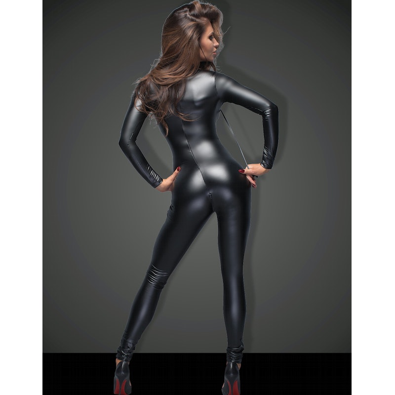 Power Wetlook Overall With Leash And 2 Way Zipper - Image 2
