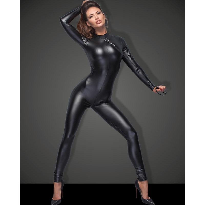 Power Wetlook Overall With Leash And 2 Way Zipper - Image 2