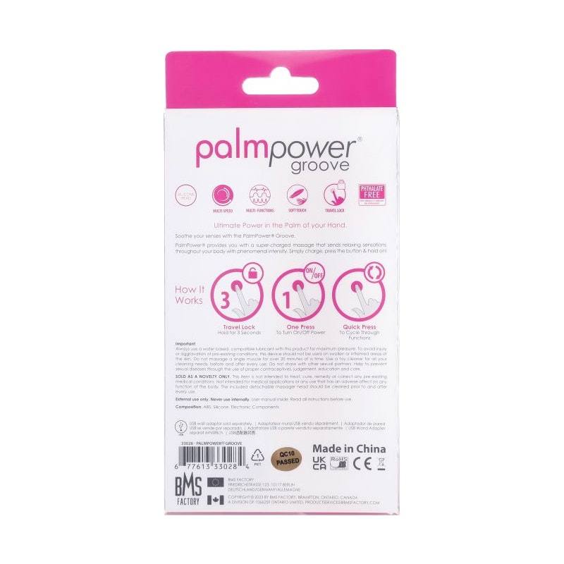 PalmPower Groove Mini Wand Fuchsia - Image 3