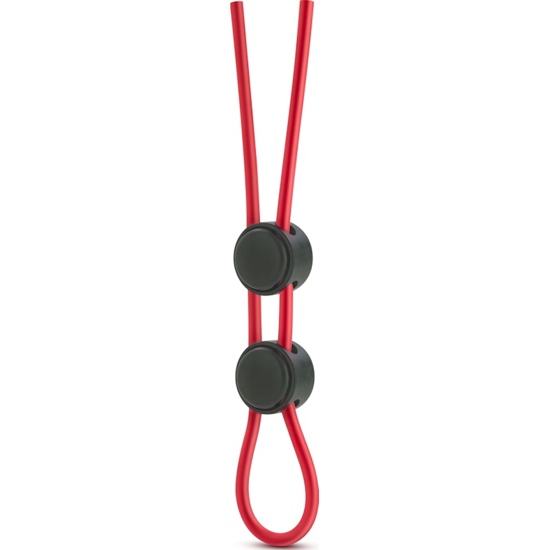 Stay Hard Silicone Double Loop Cock Ring Red - Image 2