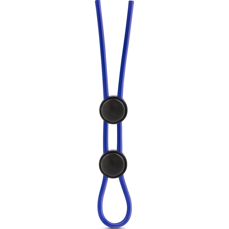Stay Hard Silicone Double Loop Cock Ring Blue - Image 2