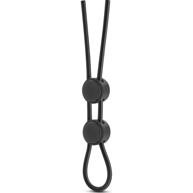 Stay Hard Silicone Double Loop Cock Ring Black - Image 2