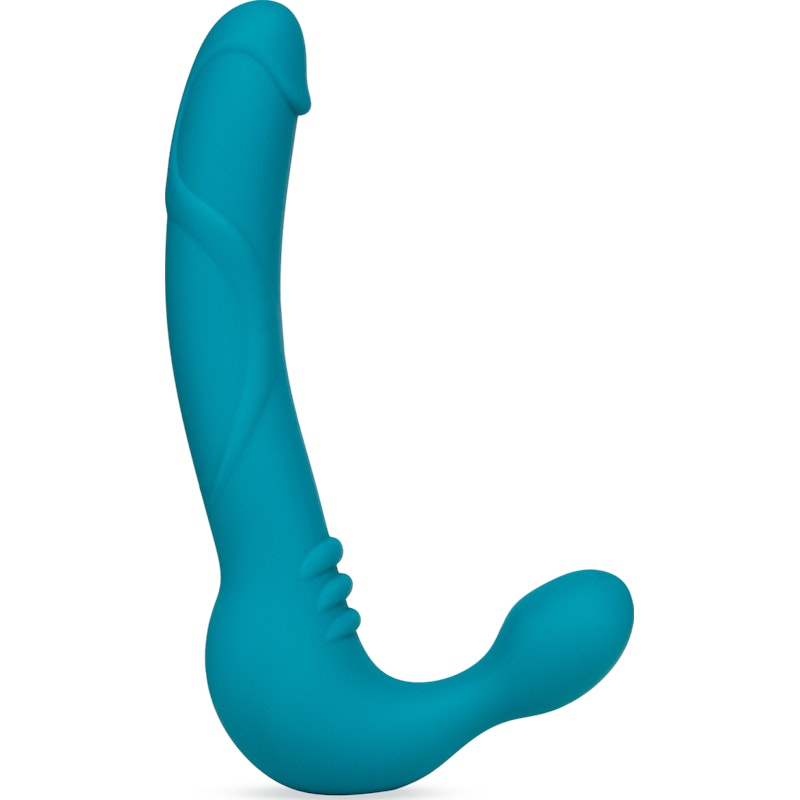 Temptasia Luna Strapless Silicone Dildo Teal - Image 2