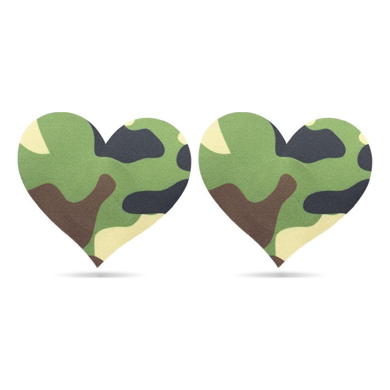 Camo Stars and Heart Nipple Pasties Twin Pack - Image 2