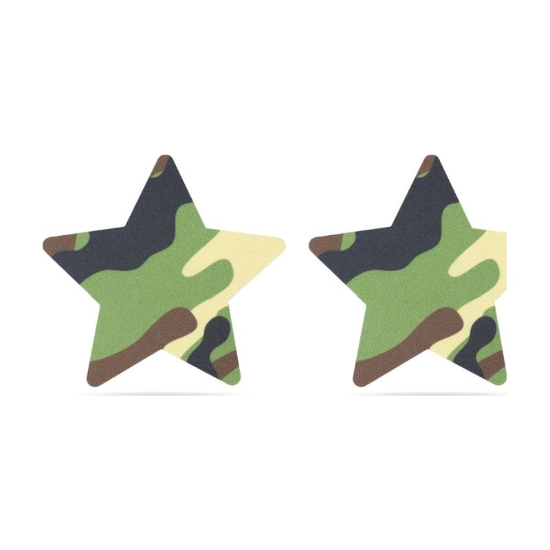 Camo Stars and Heart Nipple Pasties Twin Pack - Image 3