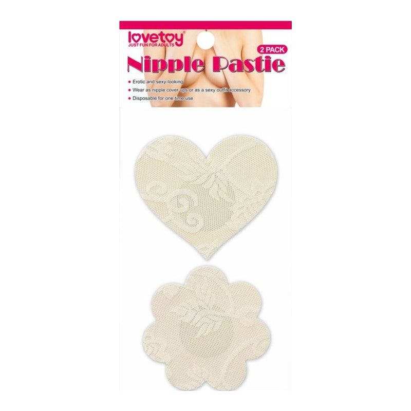 Lace Heart and Flower Nipple Pasties Twin Pack