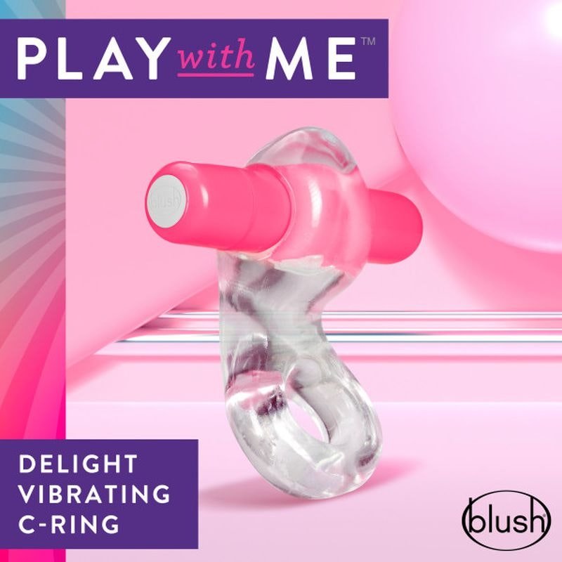 Play with Me Vibrating Cock Ring Pink - Image 3