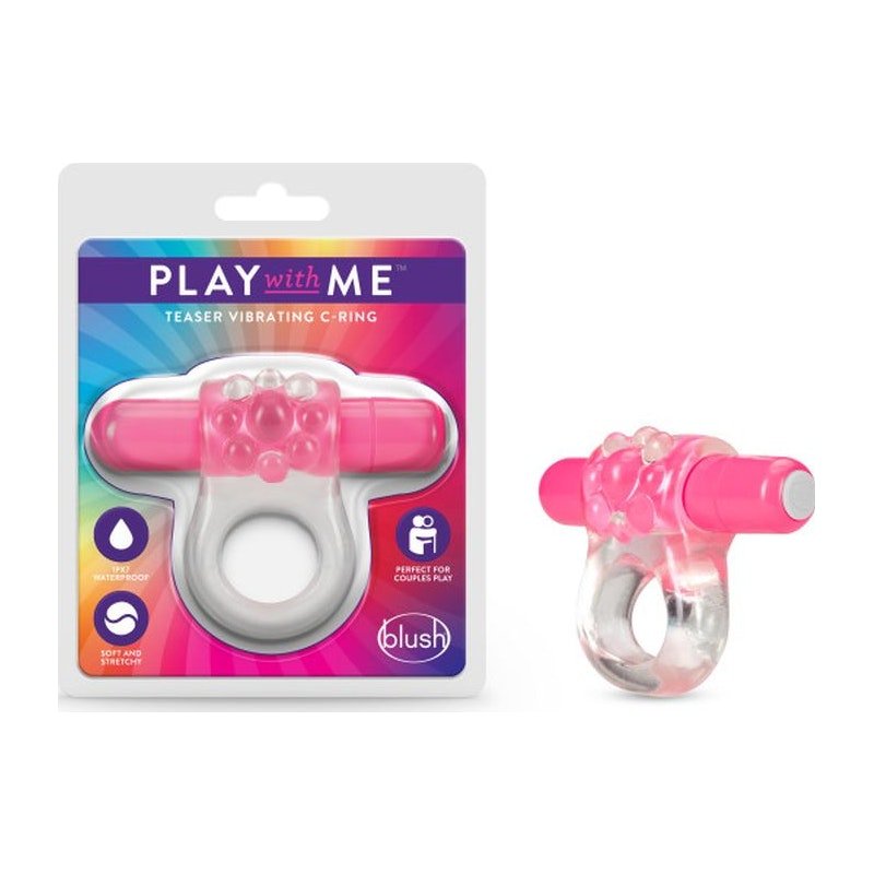Play with Me Teaser Vibrating Cock Ring Pink