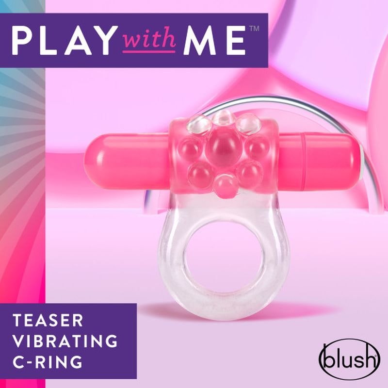 Play with Me Teaser Vibrating Cock Ring Pink - Image 3