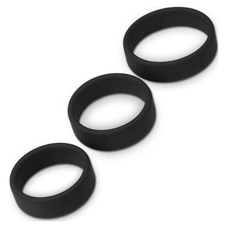 Silicone 3 Pc Pro Cock Ring Set - Image 2