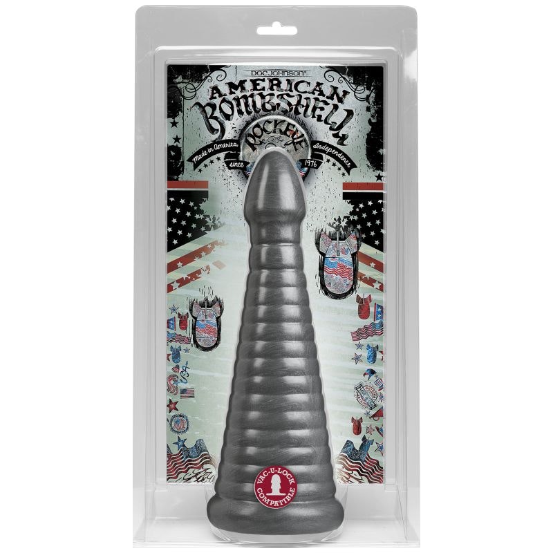 Rockeye 11in Anal Dildo Gun Metal - Image 2