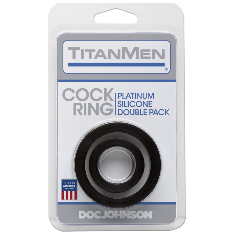 Silicone Cock Rings Double Pack Black - Image 2