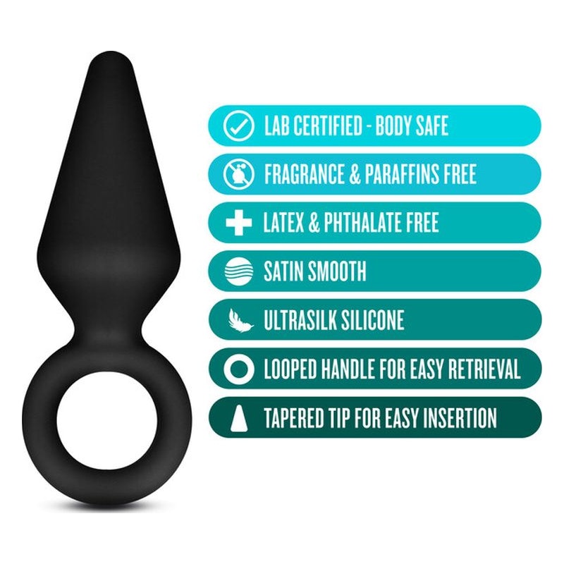Anal Adventures Platinum Silicone Anal Loop Plug Small - Image 3