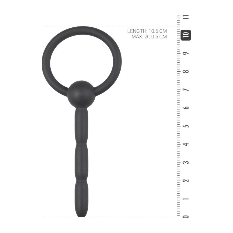 Ribbed Hollow Silicone Penis Plug - Image 3