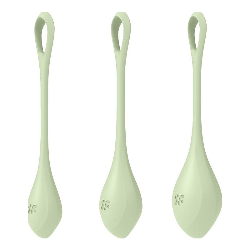 Satisfyer Yoni Power Balls 2 Green 3 Pc Set - Image 3