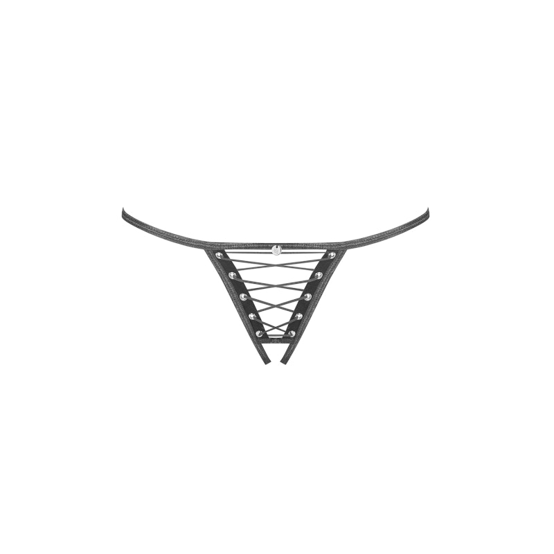 Remediosa Crotchless Thong Black - Image 3