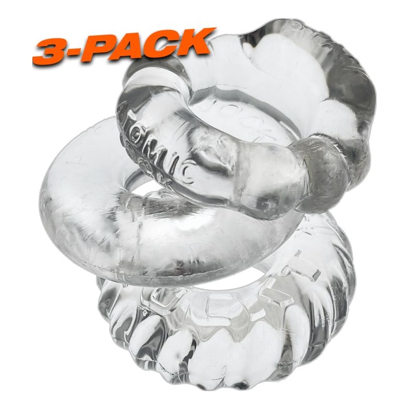 Bonemaker 3 Pc Cockring Set Clear - Image 2