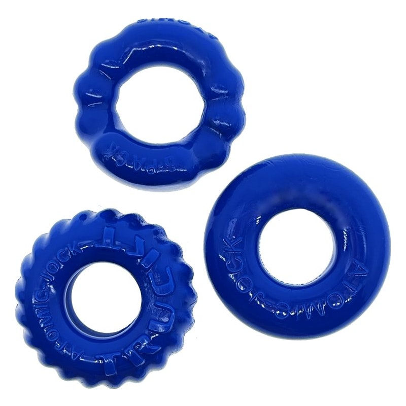 Bonemaker 3 Pc Cockring Set Pool Blue - Image 2