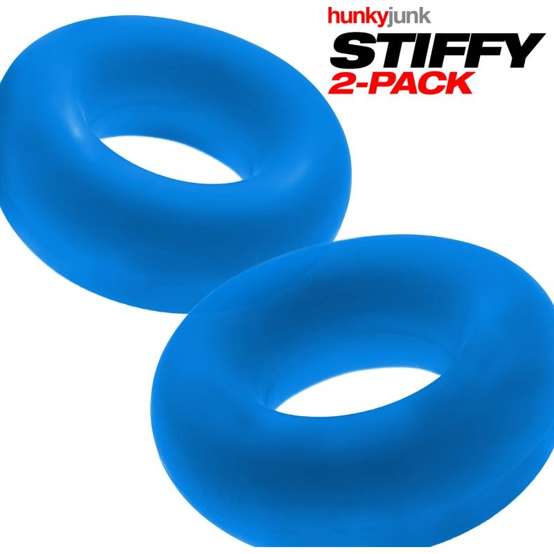 Stiffy 2 Pc Bulge Cockrings by HunkyJunk Teal Ice - Image 2