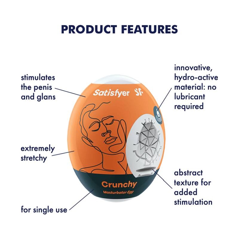 Satisfyer Masturbator Egg Crunchy - Image 2