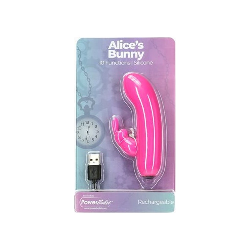Alices Bunny Rechargeable Bullet w Rabbit Sleeve Pink - Image 2