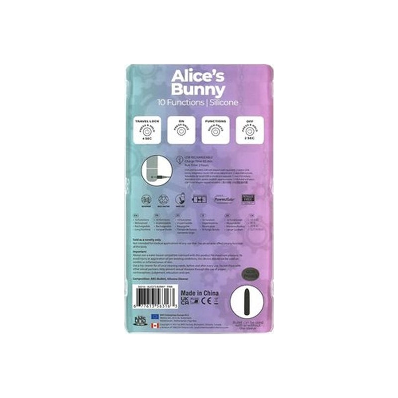 Alices Bunny Rechargeable Bullet w Rabbit Sleeve Pink - Image 3