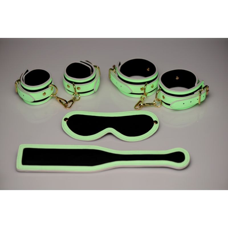 Kink In the Dark Glowing Bondage Set Flouro Green - Image 2