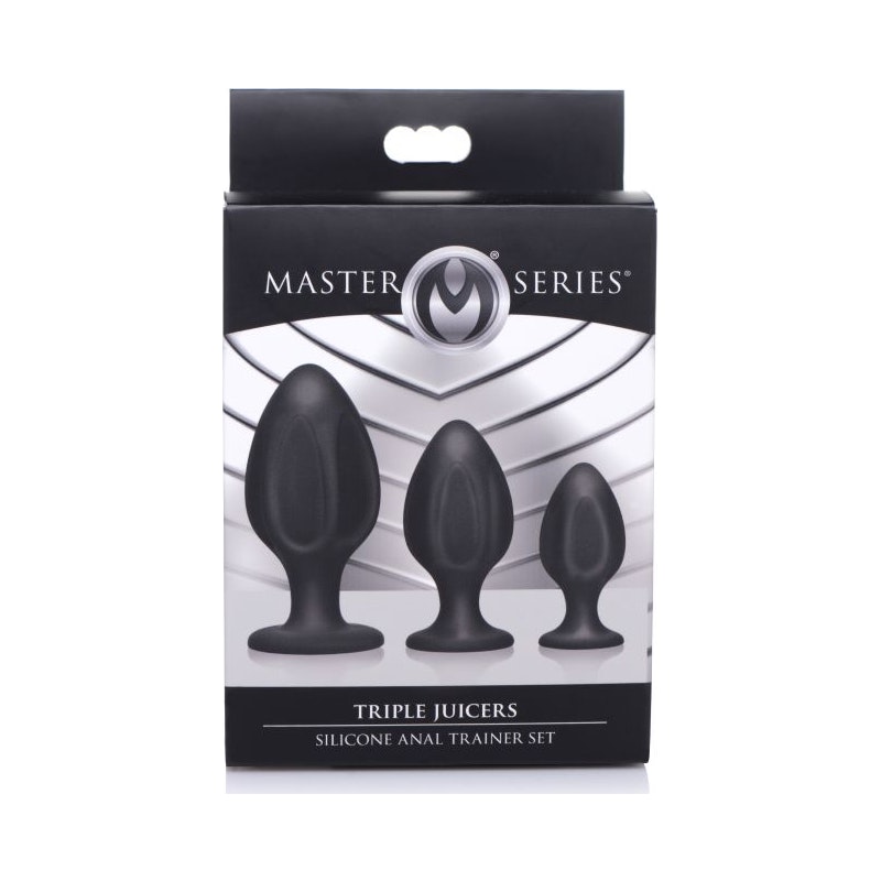 Triple Juicers Silicone Anal Plug Set Black - Image 2