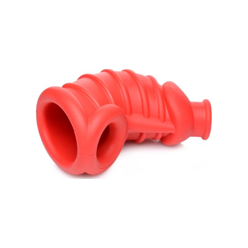 Dark Chamber Silicone Chastity Cage Red - Image 2