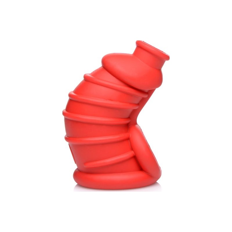 Dark Chamber Silicone Chastity Cage Red - Image 3