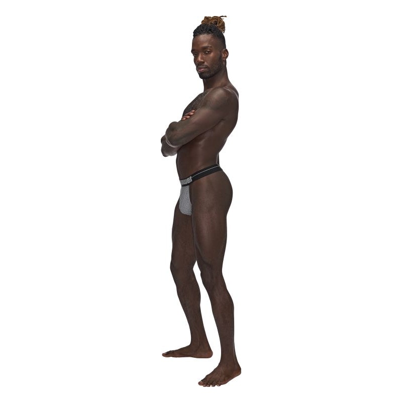 Male Power Sexagon Micro V Thong Grey - Image 3