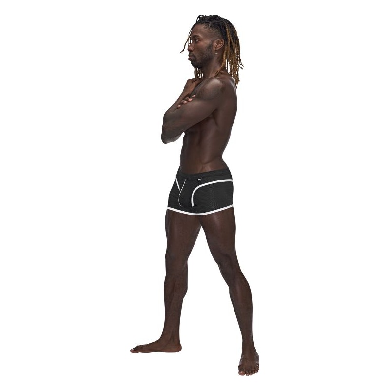 Male Power Sport Mesh Mini Short Black - Image 3