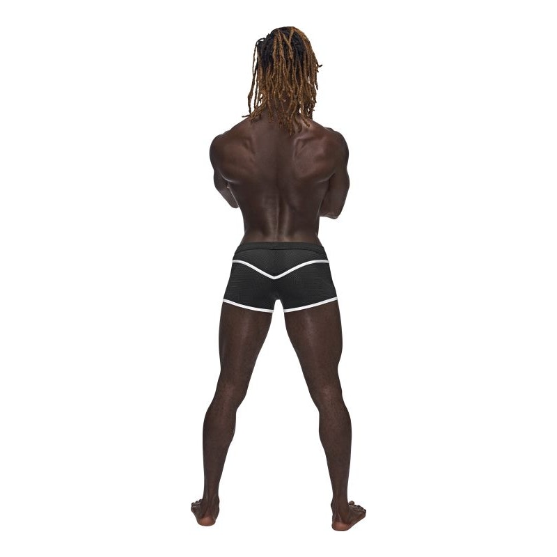 Male Power Sport Mesh Mini Short Black - Image 2
