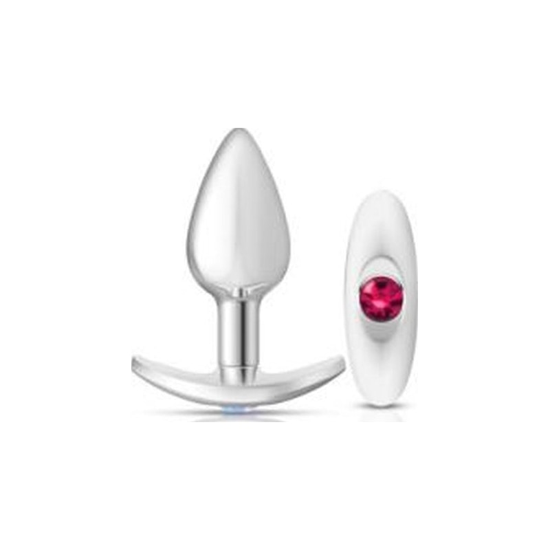 Cheeky Charms Silver Anchor Butt Plug w Clear and Teal Jewel Kit - Image 2