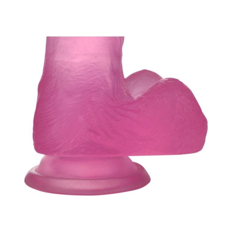 Jelly Studs 7in Crystal Dildo Medium Pink - Image 3