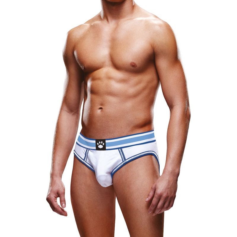 Prowler Open Back Brief White/Blue - Image 2
