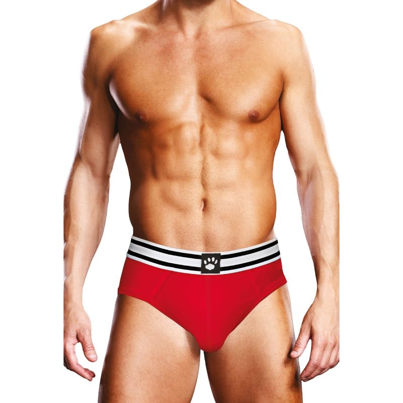 Prowler Open Back Brief White/Red - Image 2