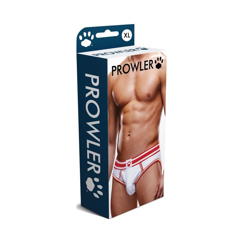 Prowler Open Back Brief White/Red - Image 3