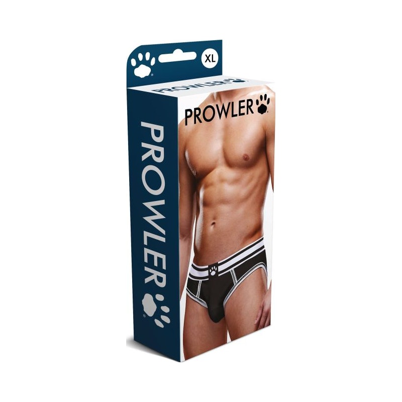 Prowler Open Back Brief White/Black - Image 3