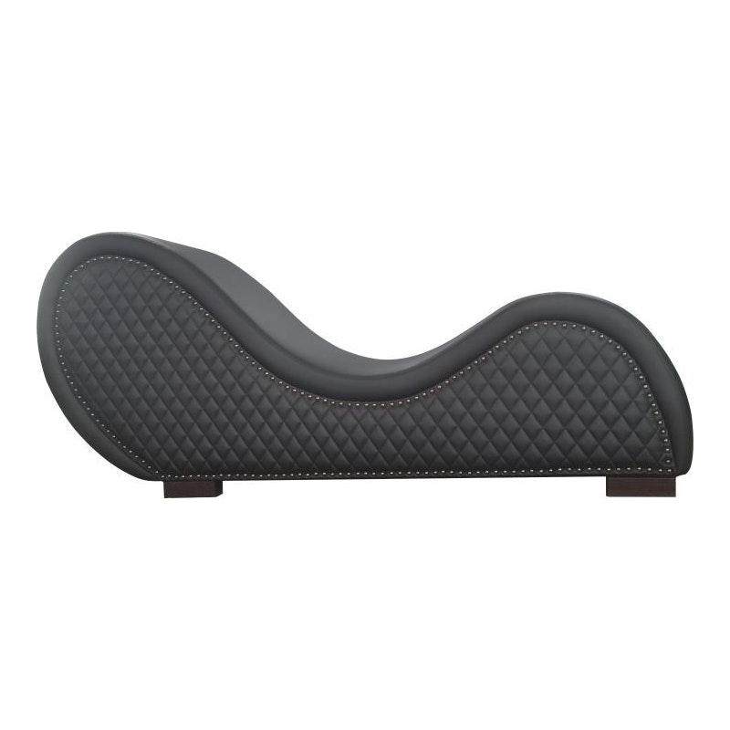 Kama Sutra Chaise Love Lounge Studded and Quilted Black