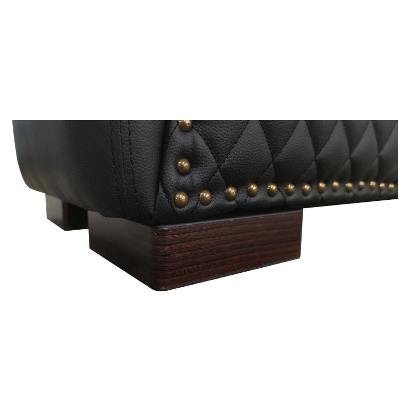 Kama Sutra Chaise Love Lounge Studded and Quilted Black - Image 3