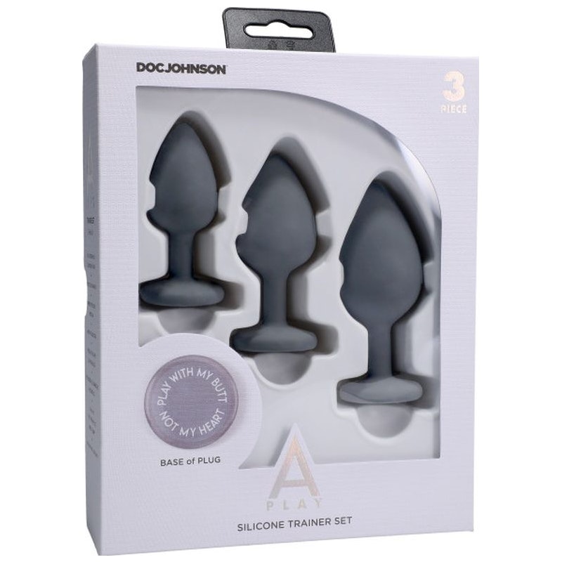 Silicone Anal Trainer Set 3 Pc Grey - Image 3
